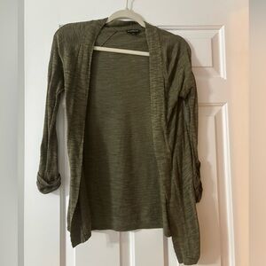 Olive green cardigan from express
